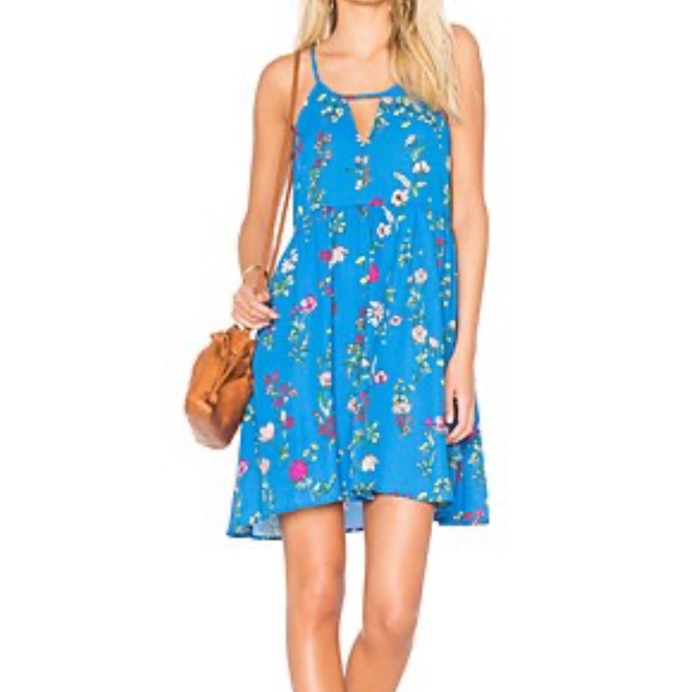 Jack by BB Dakota Maliyah Blue Floral Mini Dress